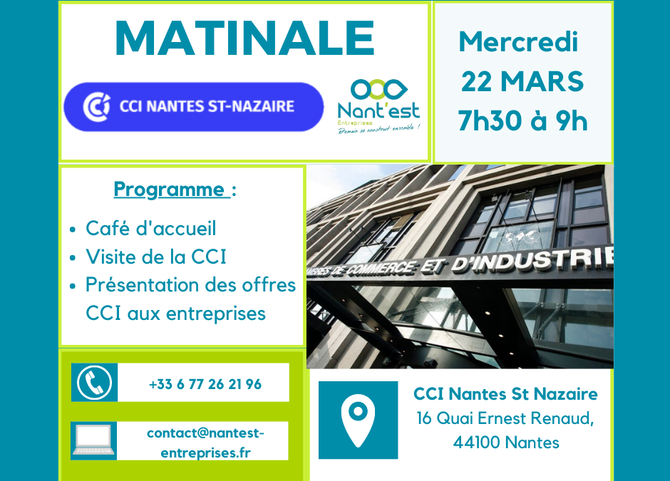 Matinale CCI Nantes / St Nazaire – mars 2023