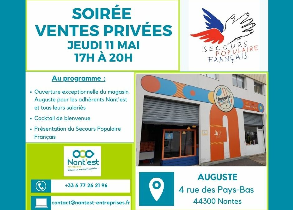 Afterwork Secours Populaire – Ventes Privées Nant’est Entreprises